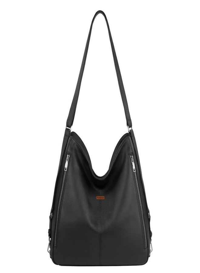 FUOCO women handbags | Women’s Premium Vegan Leather Sling Backpack | Convertible Mini Daypack | Water-Resistant Bag for Travel & Work - Image 1